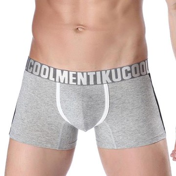 TIKU 梯酷 ~ 潮酷個性運動 棉柔超彈平口男內褲 -灰 (GC1263)