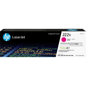HP 222X 紅色原廠 LaserJet 高容量碳粉匣(W2223X) For CLJ 3203dw / 3303sdw / 3303fdw
