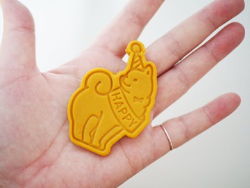 HAPPY 柴犬 3D 列印 餅乾模具