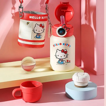 【BEDDY BEAR】 杯具熊 HelloKitty智能圈圈兒童保溫水壺 480ml