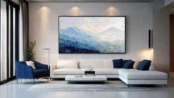 遠嶺 自然詩境系列 藝術微噴 抽象山景掛畫 北歐簡約客廳書房佈置