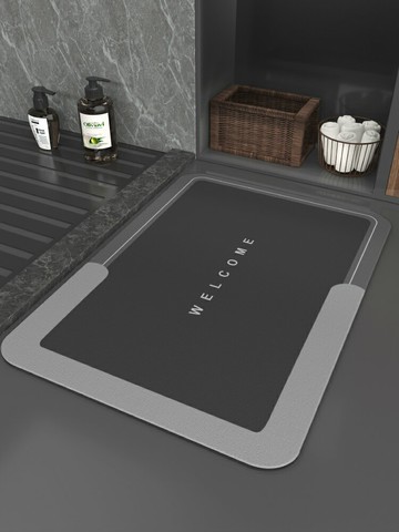 浴室地墊軟硅藻泥吸水墊衛生間門口防滑速干腳墊門墊進門廁所地毯