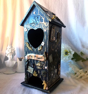 愛麗絲茶館，木製茶盒，愛麗絲夢遊仙境，茶會，廚房裝飾