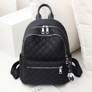 雙肩包女2025新款潮牛津布背包時尚百搭菱格包大容量休閑旅游女包