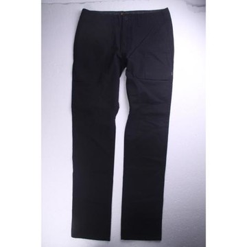 秋季新品澳洲沖浪billabon男士黑色全棉純色修身滑板直筒長褲子32