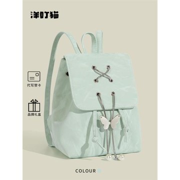 洋叮貓小眾韓系雙肩包女式2026新款冬輕便學生大容量上課通勤背包