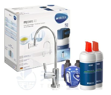 【BRITA】mypure A1櫥下型淨水器【LED鵝頸升級款｜濾心二入組】【贈全台安裝服務】【BRITA授權經銷】