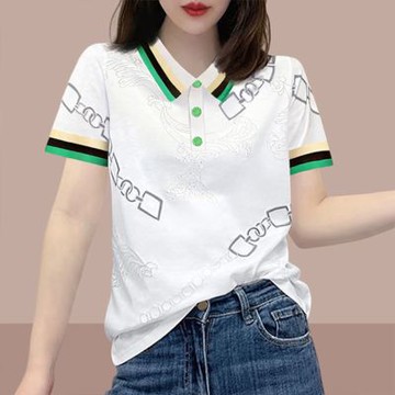 [韓國K.W.]現貨雜誌同款個性玩酷圓領印花上衣(竹節棉/上衣/休閒/T恤/印花/中大尺碼)