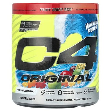 C4 / Cellucor, C4 Original，鍛鍊前，Hawaiian Punch®，Fruit Juicy Red®，9.5 盎司（270 克）