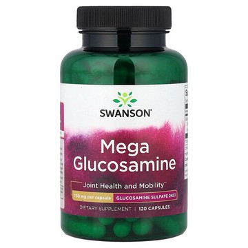 Swanson Vitamins, Mega 葡萄糖胺，750 毫克，120 粒膠囊