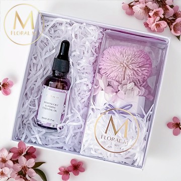 禮物1+1💕快速出貨【Floral M】Colorful彩虹泡泡花園香氛擴香花禮盒 摩羯座生日禮物