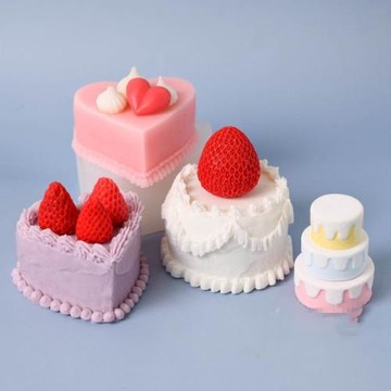 復古花紋蛋糕模具  愛心奶油裱花巧克力石膏蠟燭香薰硅膠模具