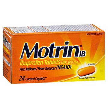 Motrin Ib Ibuprofen Coated Caplets 24 Tabs by Motrin
