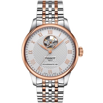 TISSOT 天梭 官方授權 力洛克系列 開芯機械錶T0064072203302/雙色 39.3mm 畢業禮物首選