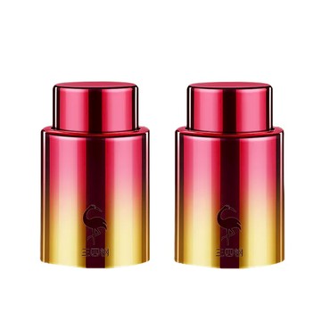 PUSH!餐廳廚房用品 抽真空保鮮密封塞紅酒塞葡萄酒抽真空瓶塞子2入組D333