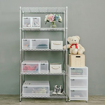 dayneeds 輕型 90x45x210cm 五層電鍍(鎖管)鐵架 波浪架/收納架/置物架