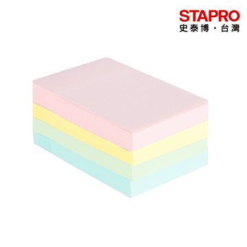 得力Deli淡色便條紙/EA01202/3x2/76×51mm/顏色隨機出貨/100張｜史泰博