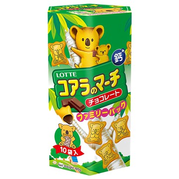 LOTTE 樂天 小熊餅 小熊餅乾家庭號 巧克力風味  195g  1盒