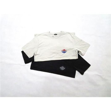 美式加州街頭潮牌素款機車風純色口袋短袖圓領T恤夏季薄款滑板tee