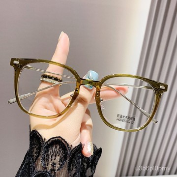 👓近視眼鏡👓【6036】韓版大框眼鏡 眼鏡女方型圓臉素顔神器 大臉顯臉小眼鏡框 百搭眼鏡 個性時尚眼鏡 無度數眼鏡拍照眼