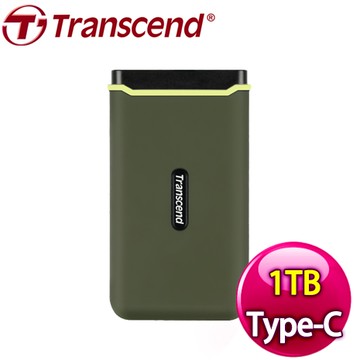 Transcend 創見 ESD380C 1TB USB3.2/Type C 雙介面外接SSD行動固態硬碟《橄欖綠》