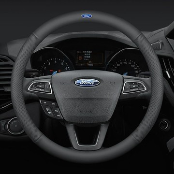 福特方向盤皮套 Focus Fiesta MK3 MK2 Kuga MK4 I-MAX 車把套 透氣防滑 真皮四季超薄