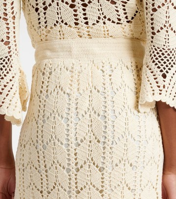 Zimmermann Crochet cotton midi skirt