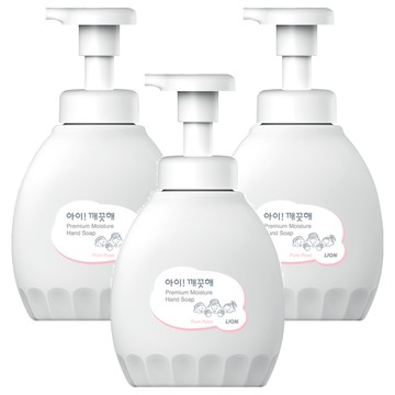 LION 獅王 趣淨 韓國原裝進口 泡泡洗手慕斯 玫瑰花香  450ml  3瓶