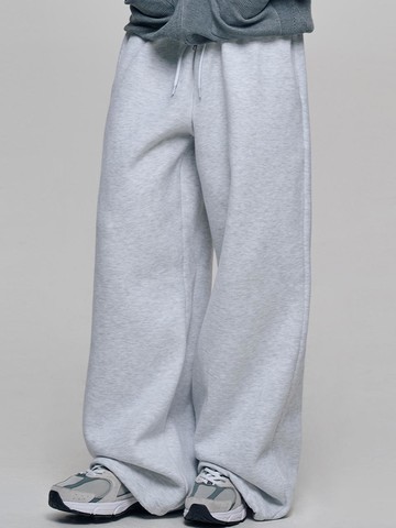 Cornell Brushed Heavy Wide Pants [White Melange]