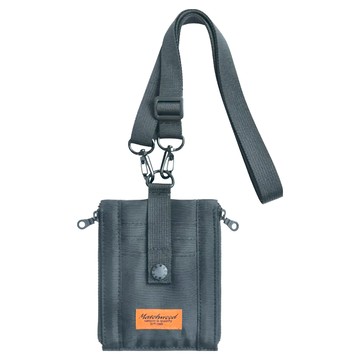 Matchwood Defty 多用途頸掛斜背錢包小袋 黑色 420D 尼龍 PU 背膠  10.5 x 14cm