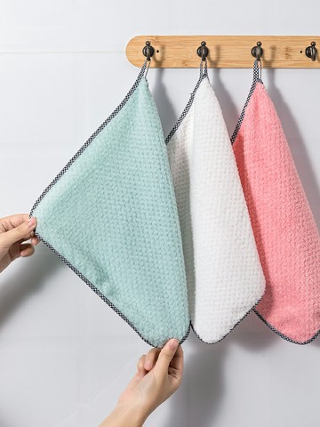 不沾油抹布廚房家務清潔家用洗碗布吸水加厚不掉毛可掛式擦桌子巾