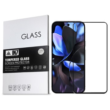 IN7 Google Pixel 9/Pixel 9 Pro (6.3吋) 高清 高透光2.5D滿版9H鋼化玻璃保護貼-黑色