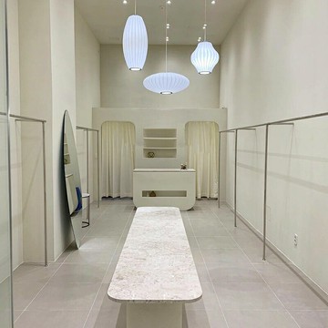 免運速發開發票 北歐服裝店落地式展示架女裝店陳列架服裝架掛衣桿貨架銀色上墻架