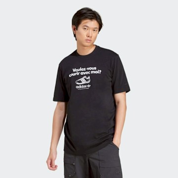 adidas 愛迪達 短袖上衣 男 三葉草 GRFX TEE 黑白 JC8366