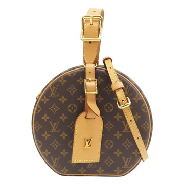 【二手名牌BRAND OFF】LOUIS VUITTON LV 路易威登 棕色 原花 PVC塗層帆布 Petite Boite Chapeau 肩背包 M43514