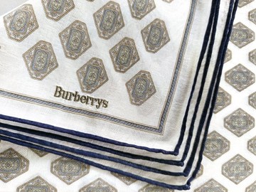 Burberry 復古手帕 幾何六角形圖紋 20.5 x 20.5 英吋
