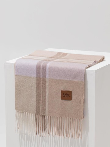 Check Cashmere Premium Muffler [Beige]