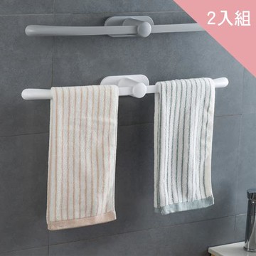 CS22 壁掛式免釘無痕毛巾掛架-2入組