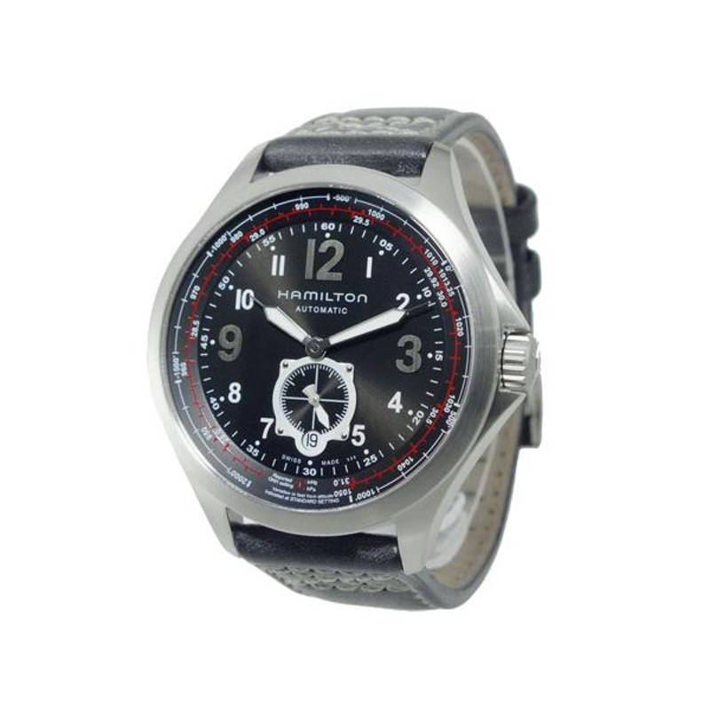 ハミルトン HAMILTON カーキ アビエイション 自動巻 メンズ 腕時計 H76655733 ブラック | LINEショッピング
