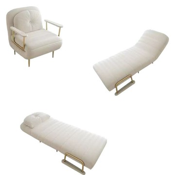 折疊沙發床單人雙人小戶型奶油風簡約多功能云朵沙發陽臺客廳沙發[DD280308]