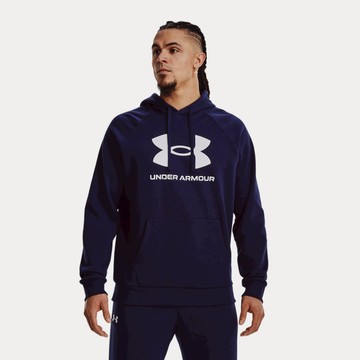 UA 男 Rival Fleece Logo 長袖帽T-熱銷商品