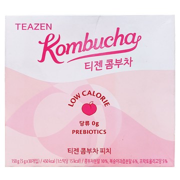 TEAZEN 茶禪 康普茶 水蜜桃沖泡飲 30條 低卡路里 含益生元  5g  1盒