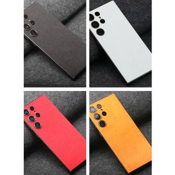 適用三星s24ultra/s23/s23+手機翻毛皮背膜s21簡約純色3m磨砂Nothing保護貼膜s22/s22+后蓋背貼s22ultra貼紙