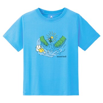 ├登山樂┤日本 mont-bell WIC.T KS Water Play 幼童短袖排T 淺藍 # 1114962LBL