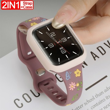 薄矽膠錶帶+錶殼兼容 Apple Watch Ultra 3 2 1 49mm Series 11 10 46mm 42