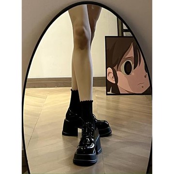 時尚部落樂福鞋子女厚底單鞋2023年春夏季新款厚底小皮鞋女英倫風