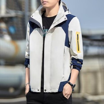 春秋季潮牌沖鋒衣男女情侶可拆卸戶外通勤運動防風防水外套登山服