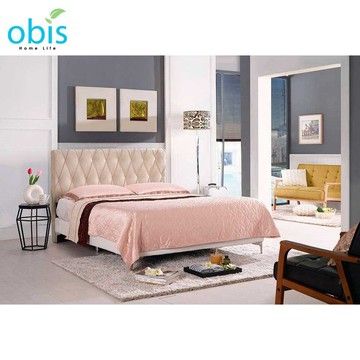 obis 床 床架 雙人床 法莉嘉5尺雙人床/標準雙人床（米黃布）