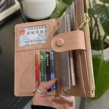 🏷️超值優惠🏷️新款粉嫩可愛防盜刷真軟皮零錢包卡包護照包護照夾錢包一體包