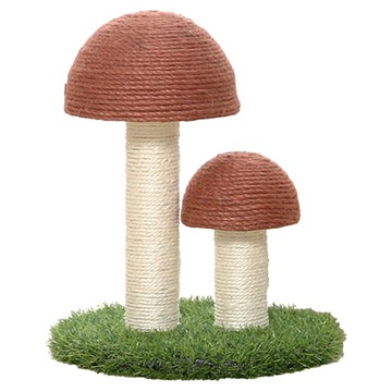 雙蘑菇貓抓柱  36 x 30cm  1個  咖色